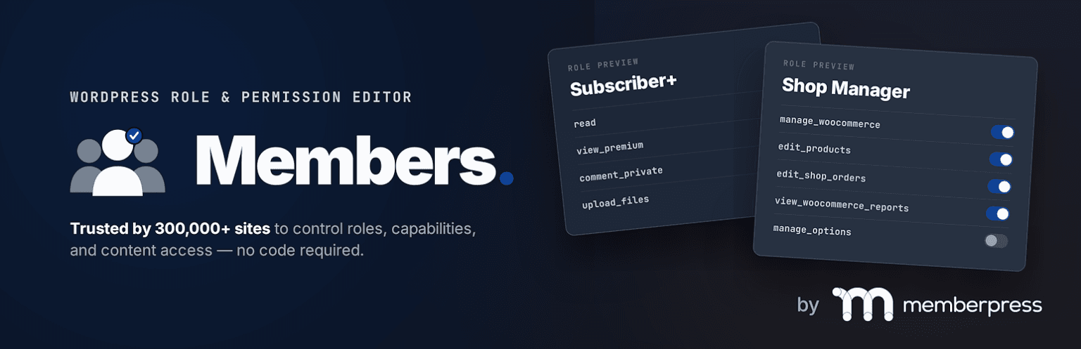 Members plugin banner